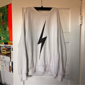 Aviator Nation Lightning Bolt Pullover Crew - Unisex Large